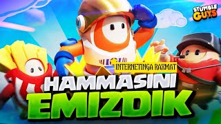 Stumble Guys// Hammasini Emizdik// Internet Zor Ishladi// O'bekcha Let's Play//#Pubgmobile