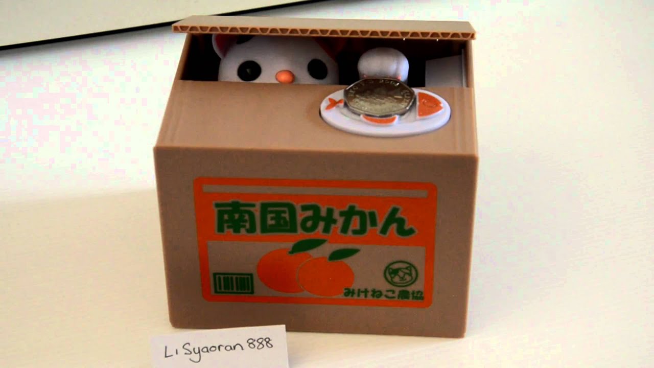 Itazura Steal Coin  Cat  Piggy  Coin  Money  Bank  YouTube