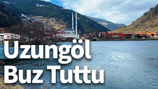 Uzungölün Büyük Ü Buz Tuttu