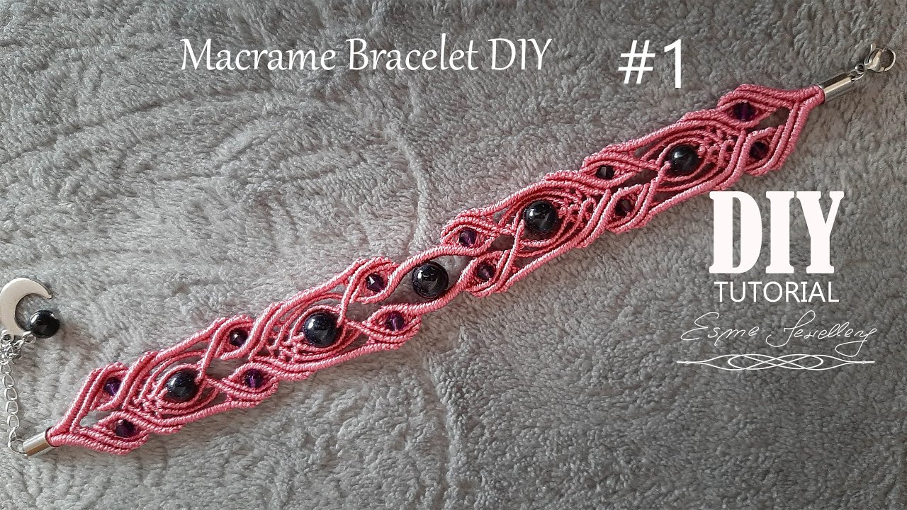 Makramowa bransoletka tutorial #1 / Prosta makrama / Macrame bracelet tutorial DIY  #1 /Easy macrame