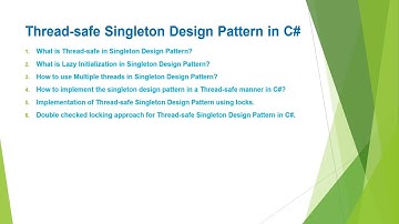 Thread-safe Singleton Design Pattern in C# with Examples | Thread-safe in C#