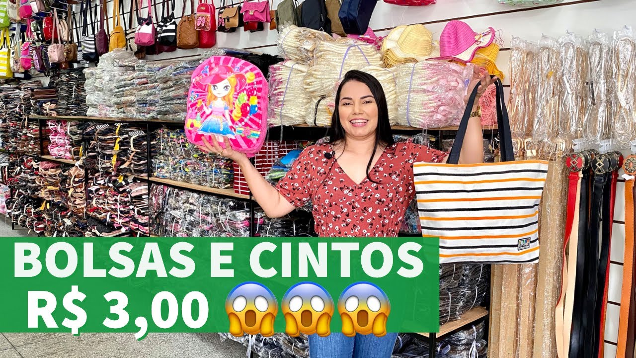 😱 BOLSAS E CINTOS R$ 3,00 | GOIÂNIA