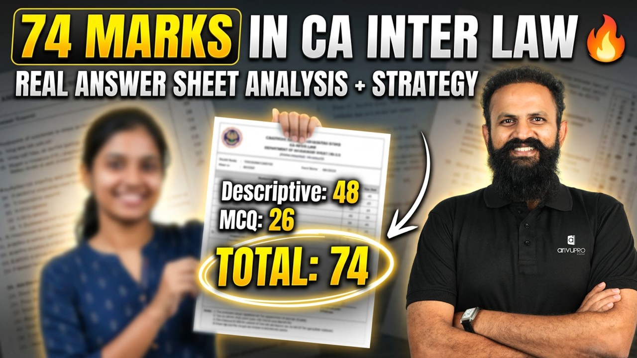 CA Inter Law Real Answer Sheet Analysis + Writing Strategy | CS Sai ...