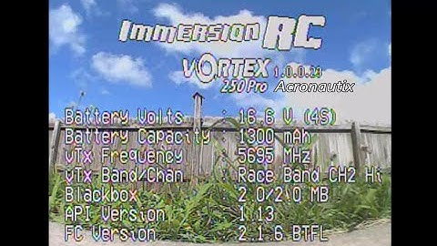 Dominator HD2 DVR Footage - Vortex 250 OSD