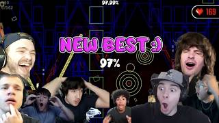 Every Youtubers/Streamers reacts to Doggie got 97% on Grief.