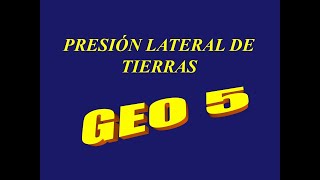 Presión Lateral de Tierras Activa con GEO5 screenshot 4