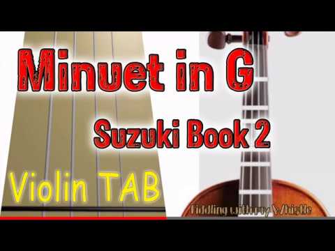 Minuet in G - L.van Beethoven - Suzuki Book 2 - Violin - Play Along Tab ...