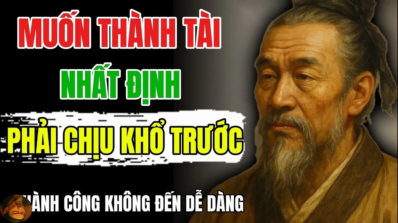 CỔ NHÂN DẠY   MUỐN THÀNH TÀI NHẤT ĐỊNH PHẢI KHỔ TRƯỚC   Triết Lý Sống