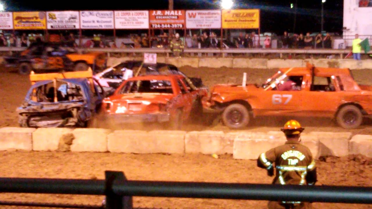 Hookstown Fair demolition derby 2016 YouTube