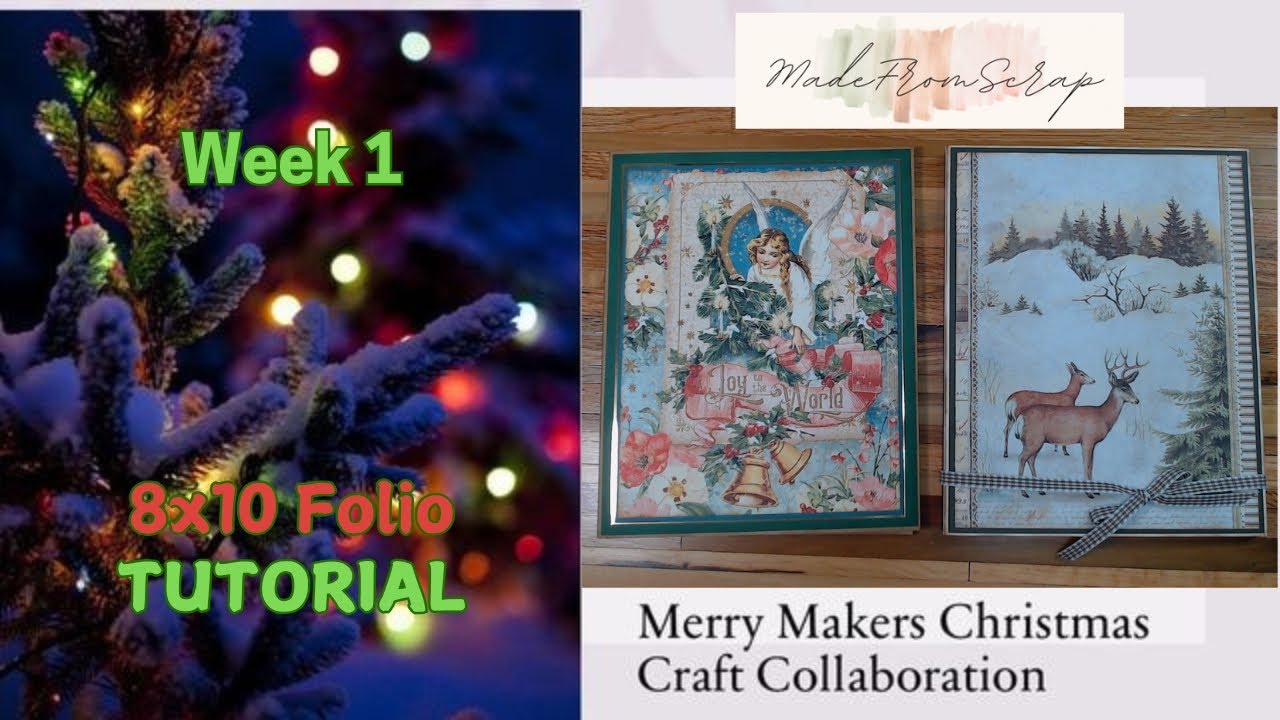 #merrymakerscraftycollab 8x10 Folio TUTORIAL | Week 1 BONUS - YouTube