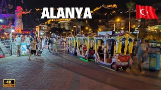 ALANYA Night Walk in the City Centre | Shopping Street, Cafés &amp; Grand Bazaar Atmosphere [4K HDR]