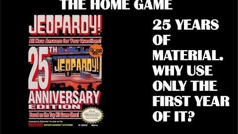 The Home Game - Jeopardy 25th Anniversary Edition for NES
