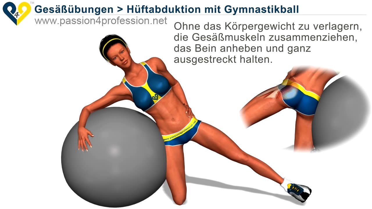Hufttraining Mit Ball Youtube