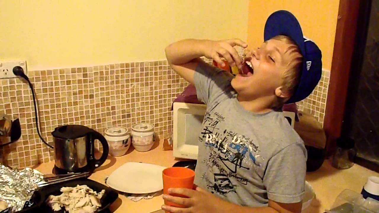 Kid trying to eat a fish eye YouTube