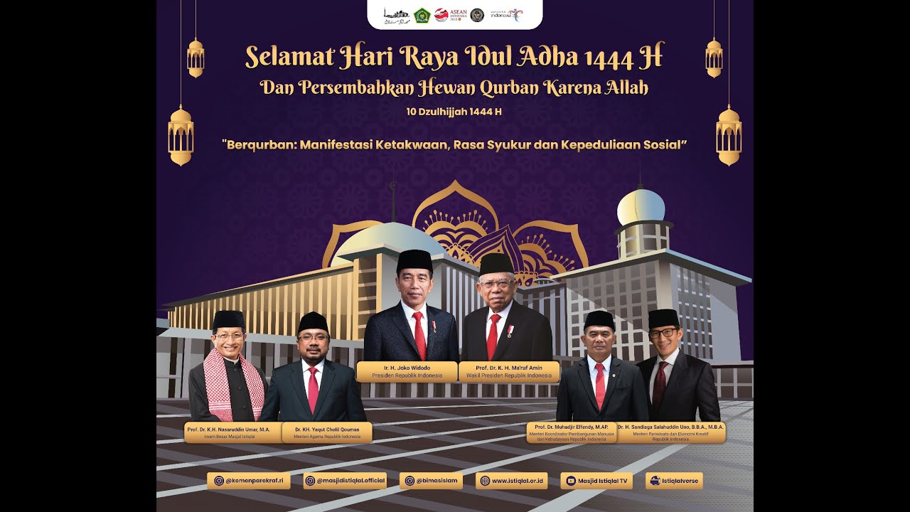 Sholat Idul Adha 1444 H Masjid Istiqlal ll 29.06.23