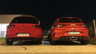 Acceleration 0-100 km/h and exhaust sound battle - VW Golf GTI TCR vs. Renault Megane R.S. Trophy screenshot 5