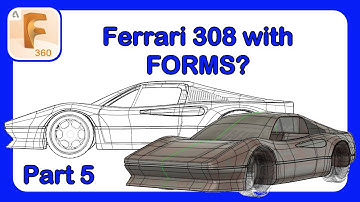 How to Model a Car - Ferrari 308 with Fusion 360 Forms - Part 5 #Fusion360 #CarModeling