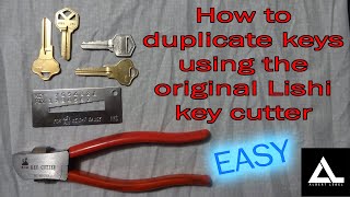 #348 Как сделать дубликат ключа с помощью ключореза Лиши