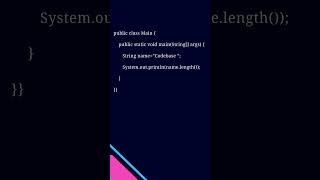 Java program to find length of string. #java #coding