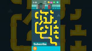 smart puzzles pipes🎮 normal level 33(2-33)🤔#shorts#pipespuzzle#viral#shortsvideo#pipegame#puzzlegame