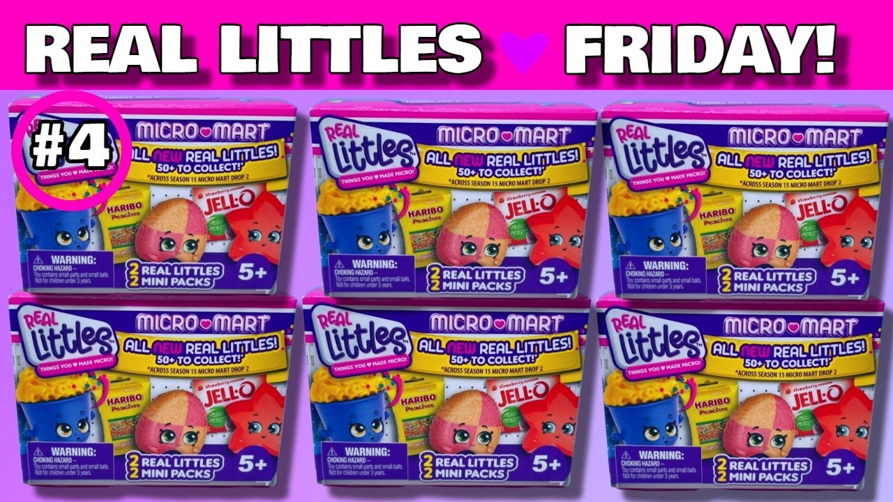*REAL LITTLES FRIDAYS 4!* UNBOXING Shopkins Real Littles Micro Mart Blind Bag Toy Opening