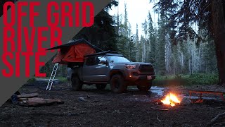 Off Grid Riverside Camping in the Pacific Northwest | No Talking | Tacoma Overland