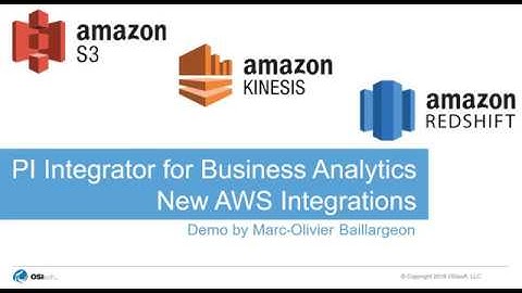 PI Integrator for Business Analytics 2018 R2 – New AWS Integrations