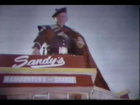 Hamburger  Sandy's Big Scott Commercial