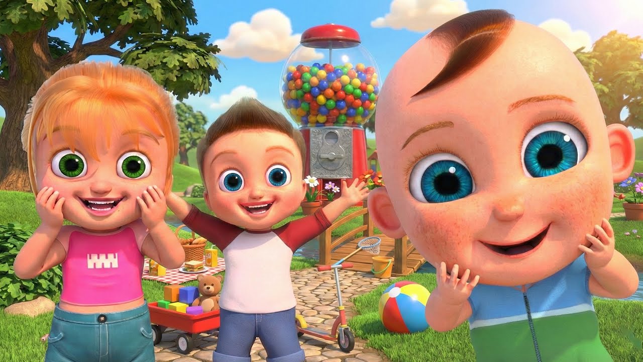 Baby’s Magical Gumball Adventure Bus Race & Water Park Fun | Kids Story | 3D Cartoon for Toddlers