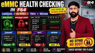 eMMC Health Checking in F64 | Samsung, SK hynix, YMTC & Micron RPMB Test | Mobile repairing course