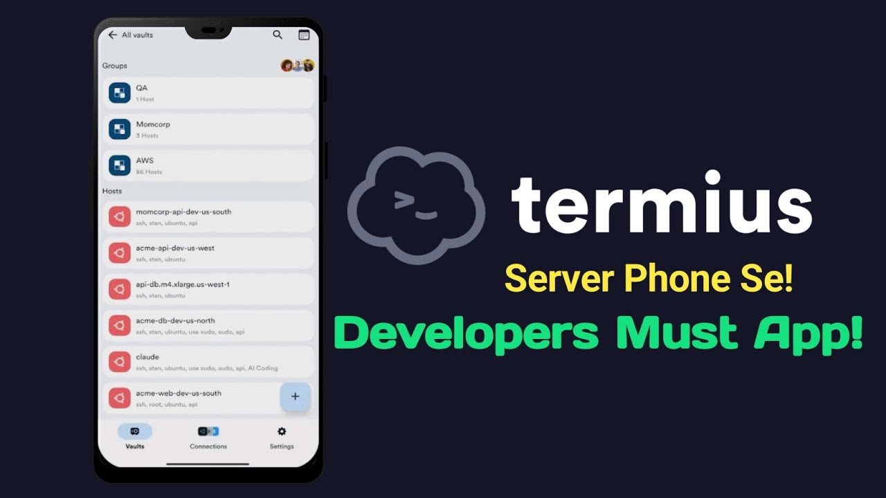 Termius SSH App | Mobile se server control kaise karein | SSH Client ...
