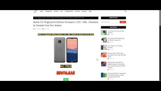 Nokia C21 Fingerprint Edition Firmware | CFG + XML File | Pandora &amp; Cheetah Tool Pro Tested