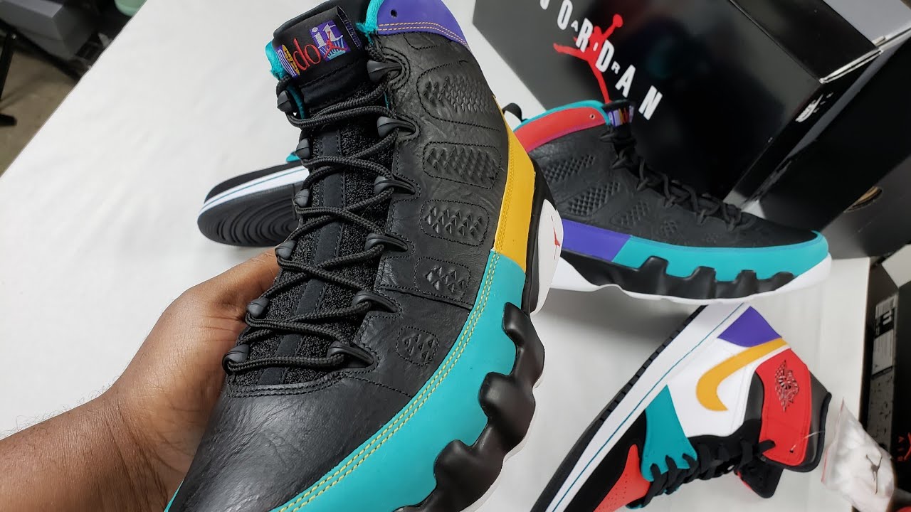 jordan 9s multicolor