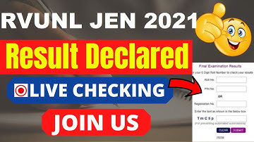RVUNL JEN Result 2021 (Declared) – Check Junior Engineer Mechanical Merit List Here