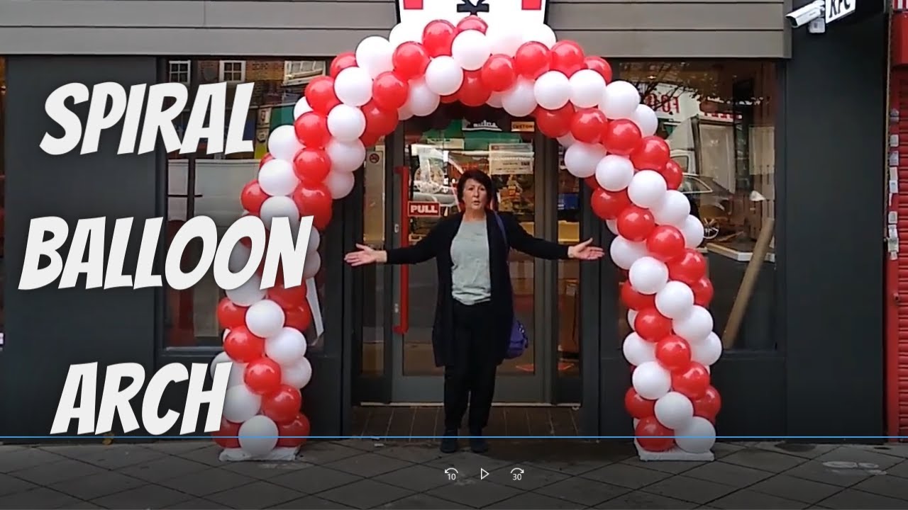 HOW TO Make A Spiral Balloon Arch With Stand (Balloon Décor