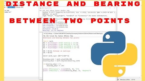 Calculate Distance and Bearing using Python