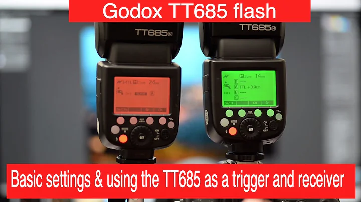 Godox TT685 flash, how to use as a trigger and receiver, overview of basic settings