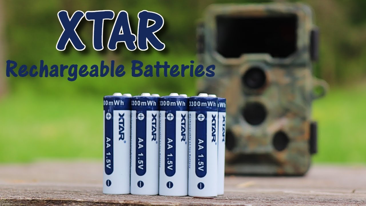 XTAR Rechargeable Batteries in trail cameras AA Lithium 3300mWh High Performance Constant Volt