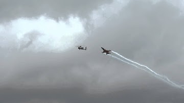 F16 + Apache helicopter (Full HD)
