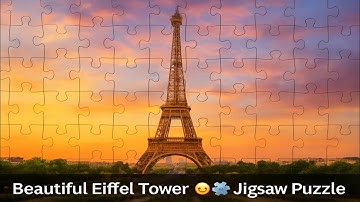 Beautiful Eiffel Tower ❤️ Jigsaw Puzzle 🧩  Relaxing Puzzle Gameplay Walkthrough | Android & iOS 2025