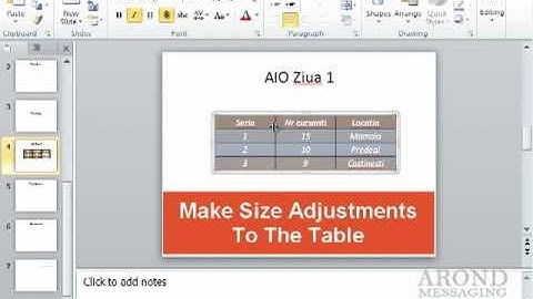 Using PowerPoint 2010 - Format a Table