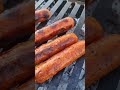 frozen hotdogs on the grill