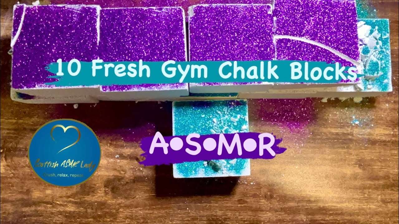 10 Fresh Gym Chalk Block Crush ASMR | Oddly Satisfying - YouTube