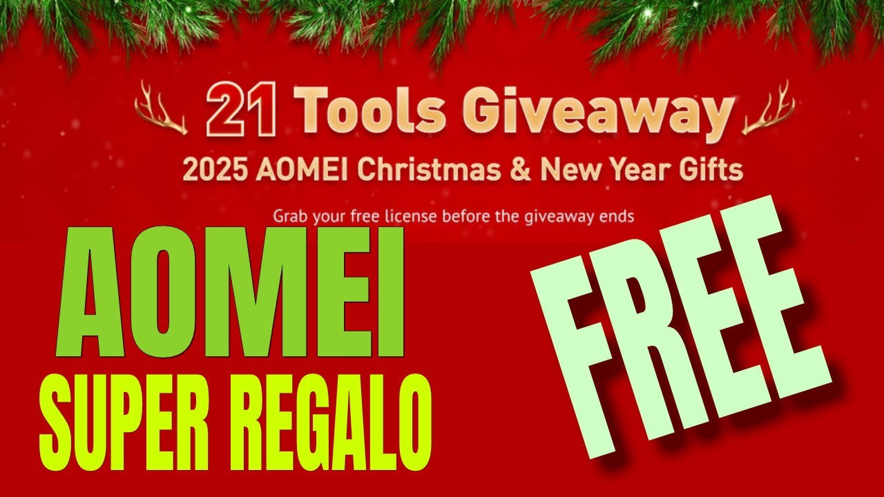 🎁 Questi software molto utili sono tutti gratis - AOMEI Merry Christmas 2026🎁