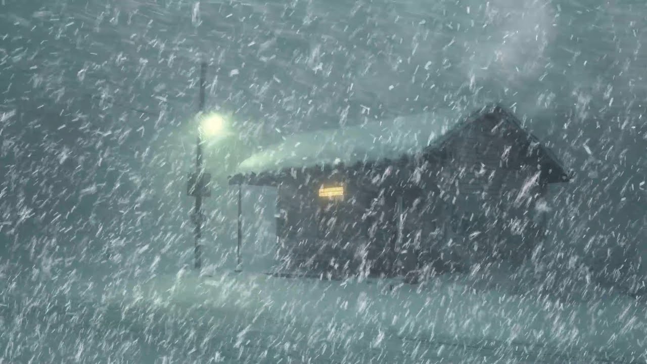 Howling Wind and Snowstorm Ambience | Peaceful Night Sounds for Deep ...