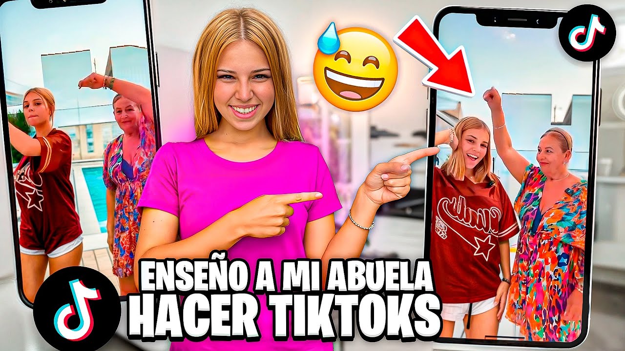 ENSEÑO A MI ABUELA A HACER TIKTOK / El mundo de Indy