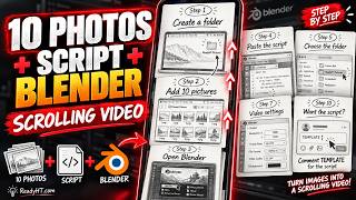 How I Turn 10 Photos Into a Scrolling Video in Blender | Python Script