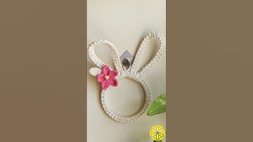 🐇Guirlanda de Macramê para Páscoa!Tutorial no canal! #macrame #macrametutorial #pascoa