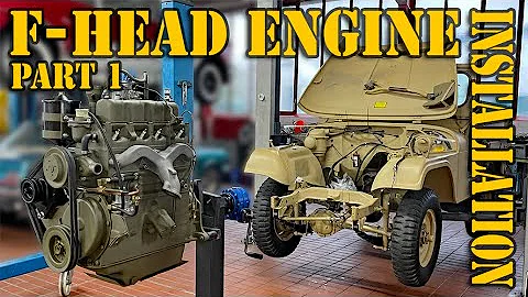 Restore your Willys Jeep | F-Head Hurricane Engine Installation | PART 1 | M38A1