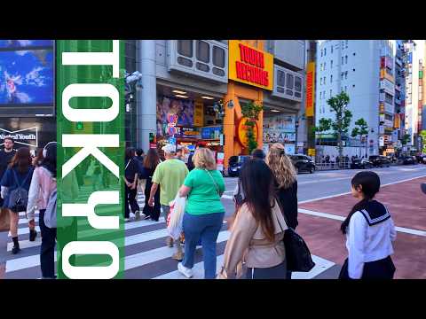 Tokyo, اليابان | شارع shibuya shopping | جولة مشي 4K